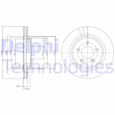 BG4240C DELPHI Тормозной диск