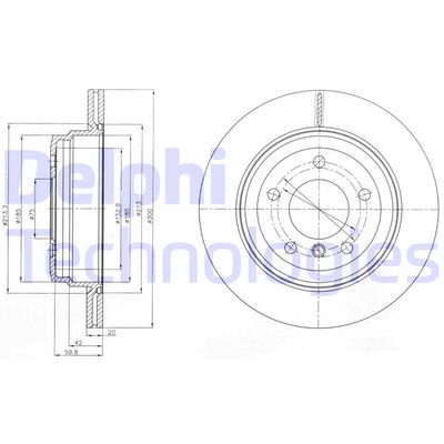 BG4243 DELPHI Тормозной диск