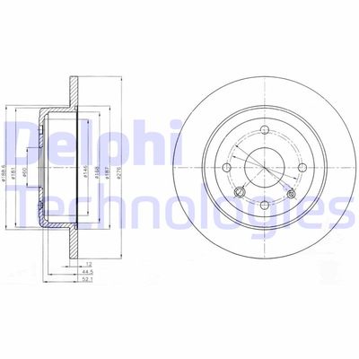 BG4244 DELPHI Тормозной диск