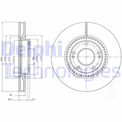 BG4251C DELPHI Тормозной диск