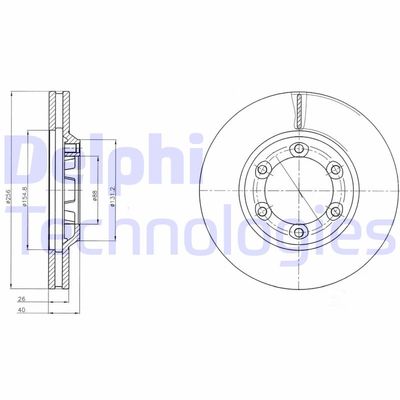 BG4252 DELPHI Тормозной диск