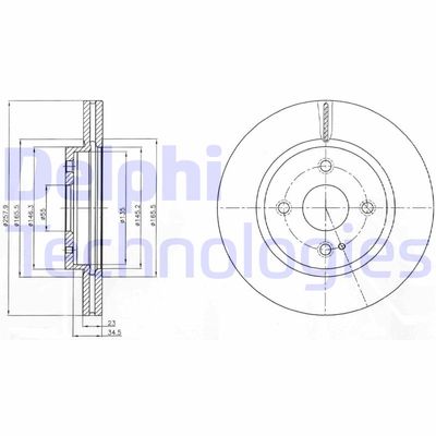 BG4254 DELPHI Тормозной диск