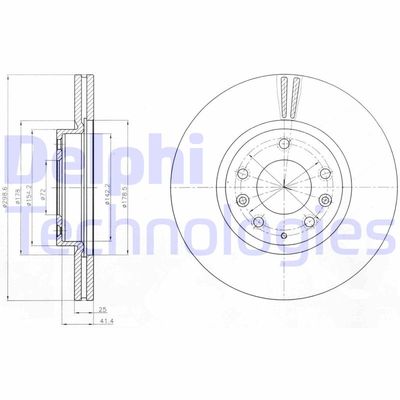 BG4255 DELPHI Тормозной диск