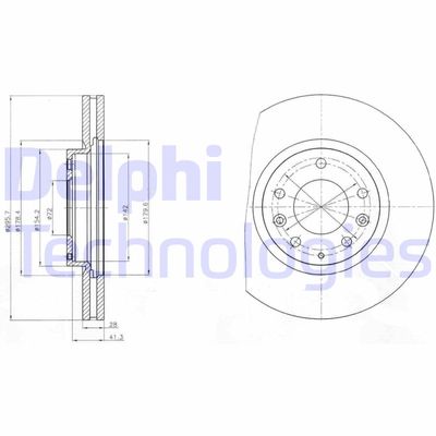 BG4256 DELPHI Тормозной диск