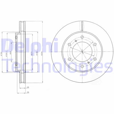 BG4257 DELPHI Тормозной диск