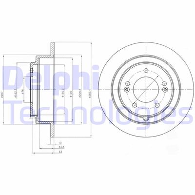 BG4262 DELPHI Тормозной диск