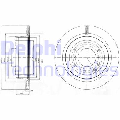 BG4263 DELPHI Тормозной диск