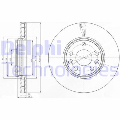 BG4264 DELPHI Тормозной диск