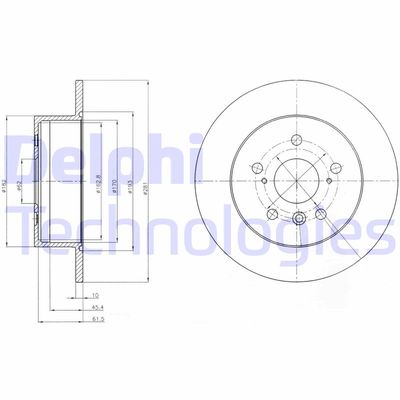 BG4268 DELPHI Тормозной диск