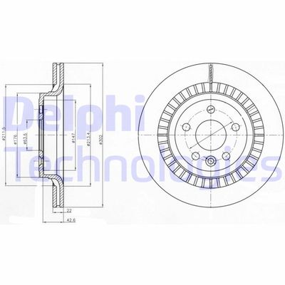 BG4270 DELPHI Тормозной диск