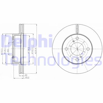 BG4271C DELPHI Тормозной диск