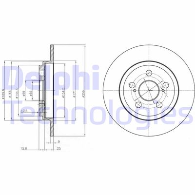 BG4272 DELPHI Тормозной диск