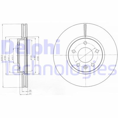 BG4278 DELPHI Тормозной диск