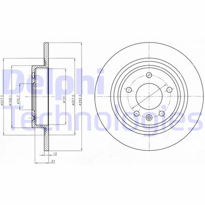 BG4279 DELPHI Тормозной диск