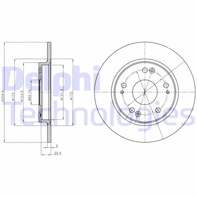 BG4280 DELPHI Тормозной диск