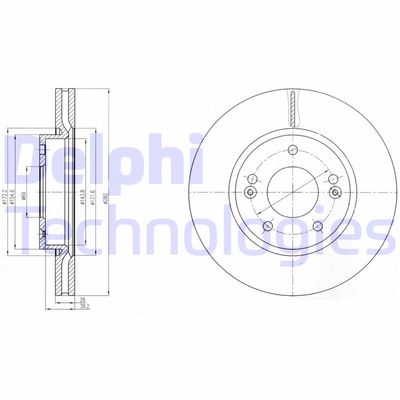 BG4281C DELPHI Тормозной диск