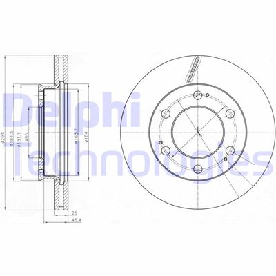 BG4286 DELPHI Тормозной диск