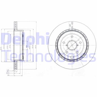 BG4287 DELPHI Тормозной диск