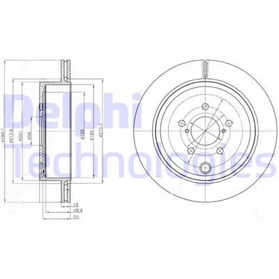 BG4288 DELPHI Тормозной диск