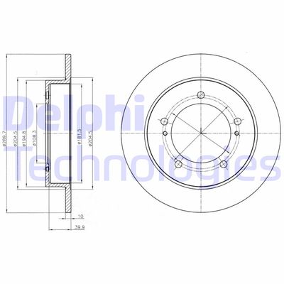 BG4289 DELPHI Тормозной диск