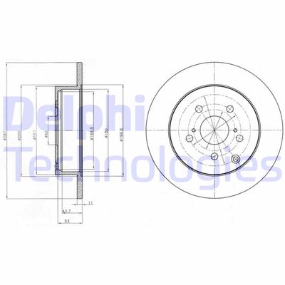 BG4291 DELPHI Тормозной диск