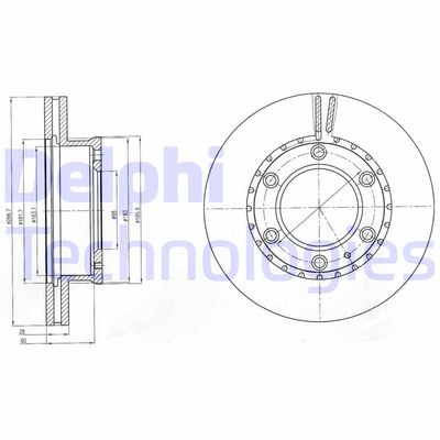 BG4297 DELPHI Тормозной диск