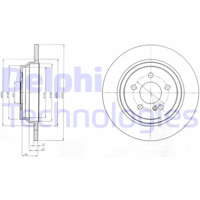 BG4298 DELPHI Тормозной диск