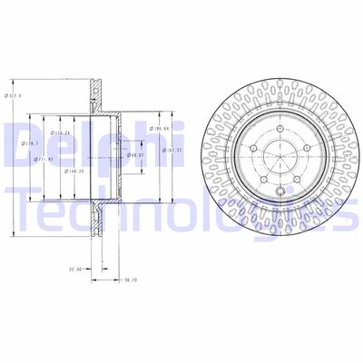 BG4307 DELPHI Тормозной диск