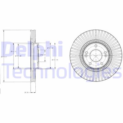 BG4309 DELPHI Тормозной диск