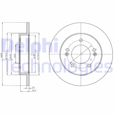 BG4310 DELPHI Тормозной диск