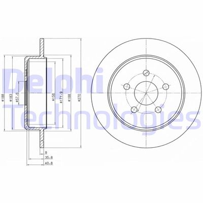 BG4313 DELPHI Тормозной диск