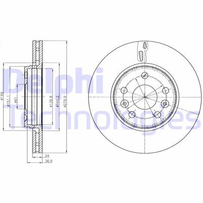 BG4317 DELPHI Тормозной диск