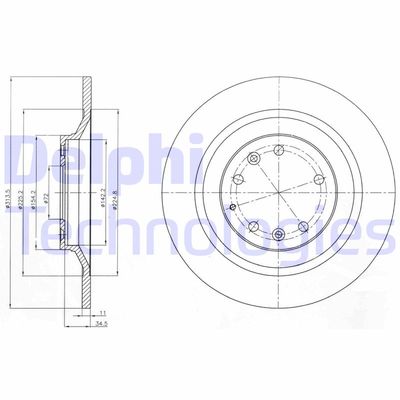 BG4318 DELPHI Тормозной диск