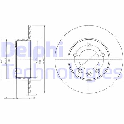 BG4320 DELPHI Тормозной диск