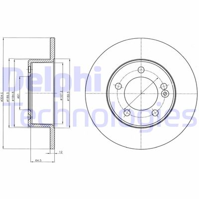 BG4321 DELPHI Тормозной диск