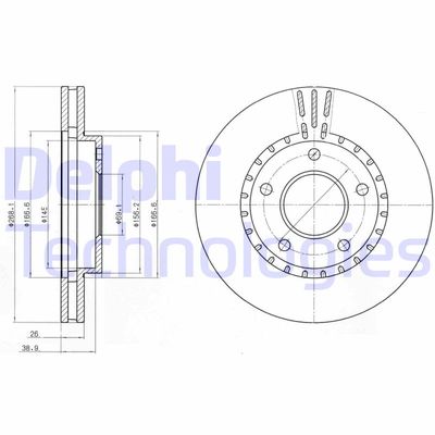 BG4323 DELPHI Тормозной диск