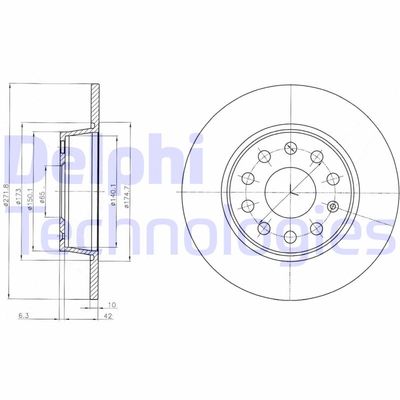 BG4324C DELPHI Тормозной диск