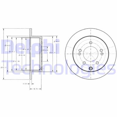 BG4327 DELPHI Тормозной диск