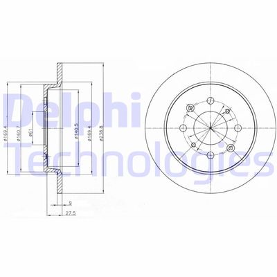 BG4334C DELPHI Тормозной диск