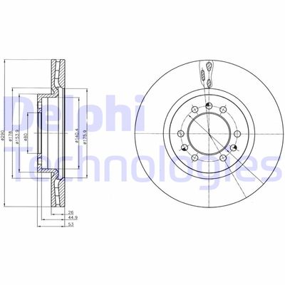 BG4339 DELPHI Тормозной диск