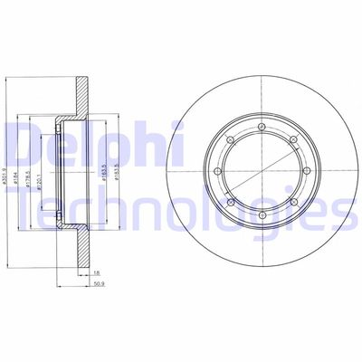 BG4344 DELPHI Тормозной диск