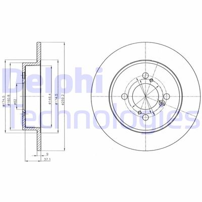 BG4345 DELPHI Тормозной диск