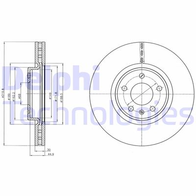 BG4346C DELPHI Тормозной диск