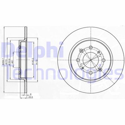 BG4385 DELPHI Тормозной диск