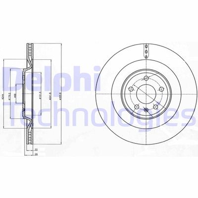 BG4387C DELPHI Тормозной диск