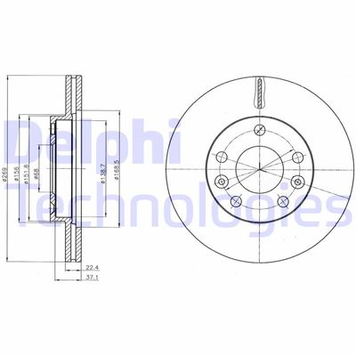 BG4455C DELPHI Тормозной диск