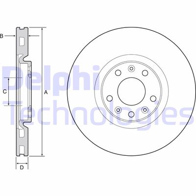 BG4457 DELPHI Тормозной диск