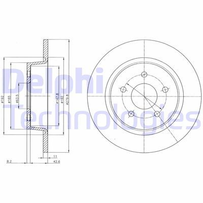 BG4533C DELPHI Тормозной диск