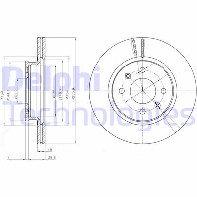 BG4535C DELPHI Тормозной диск