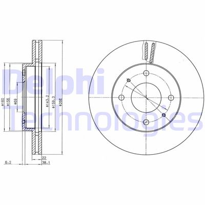 BG4537C DELPHI Тормозной диск